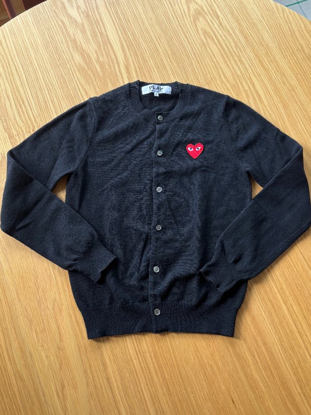 Comme des Garcons Play Cardigan Black Medium